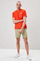 Men Cotton-Blend Drawstring Shorts in Sage Large