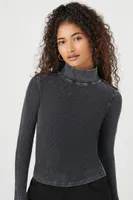 Women's Waffle Knit Turtleneck Top