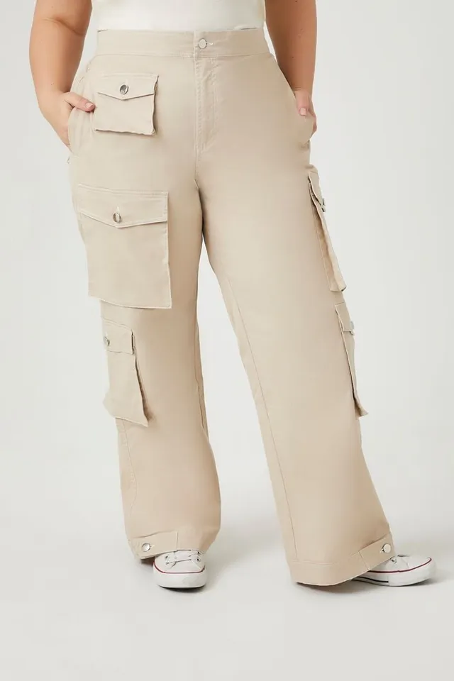 Forever 21 Women's Drawstring Wide-Leg Cargo Pants in Olive Medium -  ShopStyle