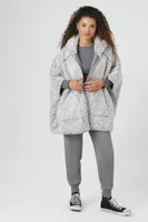 Women's Faux Shearling Hooded Poncho