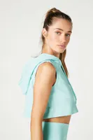 Women's Active Seamless Sleeveless Crop Top in Powder Blue Medium