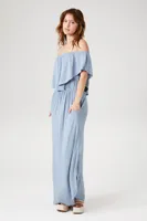 Women's Flounce Off-the-Shoulder Maxi Dress Medium