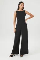 Women's Wide-Leg Crisscross Jumpsuit in Black Small