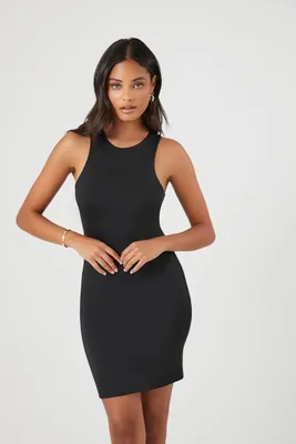 Women's Contour Mini Tank Dress in Black, XL