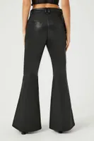 Women's Faux Leather Flare-Leg Pants