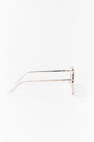 Round Reader Glasses in Rose Gold/Clear