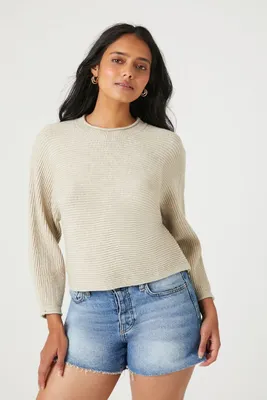 Women's Ribbed Crew Neck Sweater