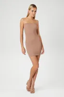 Women's Seamless Bodycon Tube Mini Dress in Almond, M/L