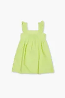 Girls Butterfly-Sleeve Eyelet Dress (Kids) Lime,