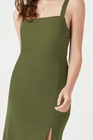 Women's Bodycon Midi Dress in Olive Small