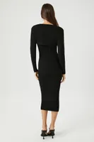 Women's Midi Dress & Shrug Sweater Set