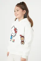 Girls Hello Kitty Graphic Hoodie (Kids) in White, 13/14