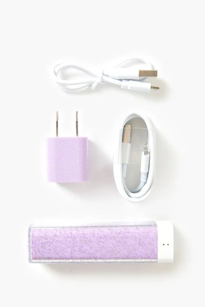 Charging Power Bank Set in Purple