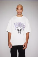 Men Kuromi Graphic Tee in White, XXL