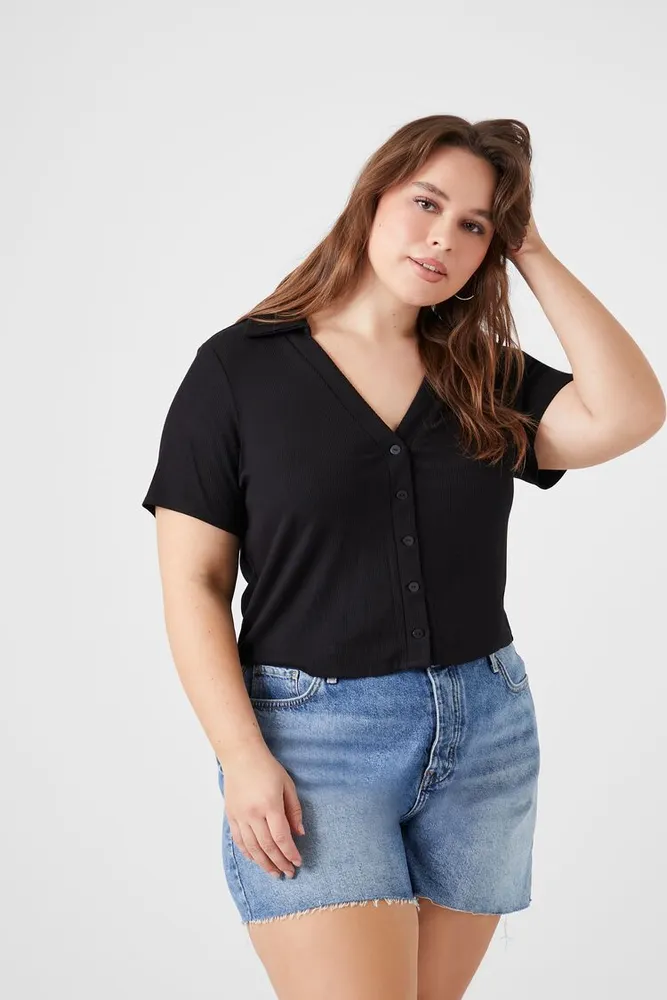 Women's Ribbed Shirt Black,