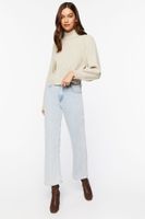 Women's Tulip-Hem Turtleneck Sweater in Oatmeal Medium