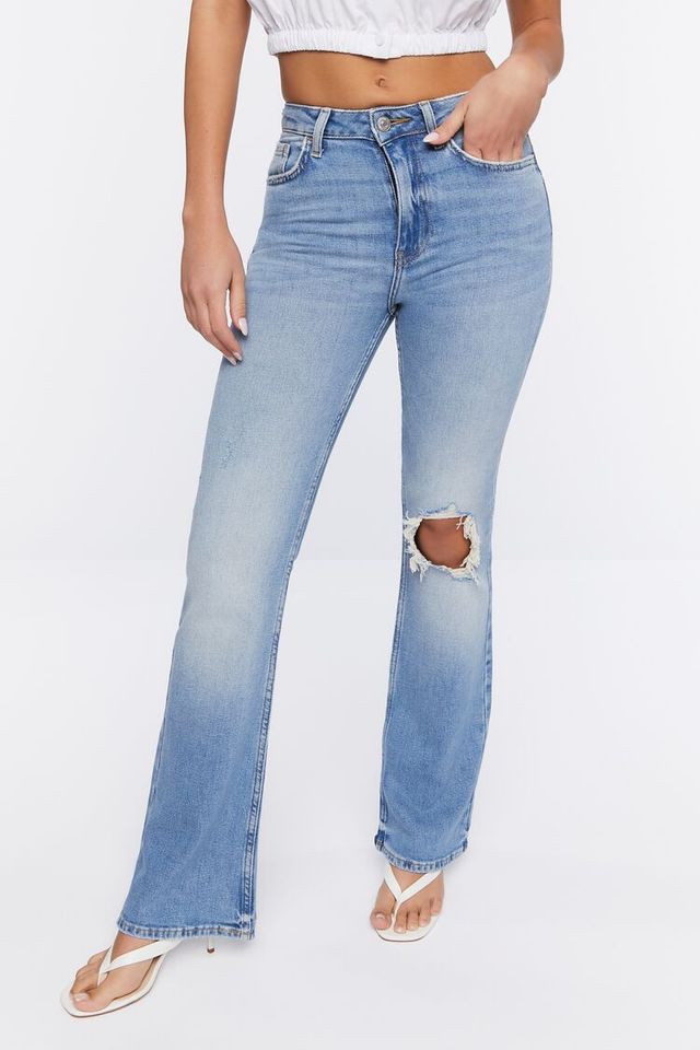 Higher High-Waisted Cotton-Hemp Blend Flare Jeans