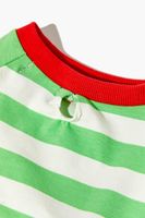 Striped Pet Sweater in Green/White, XS/S