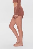 Women's Lettuce-Edge Lounge Shorts in Root Beer Small