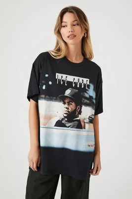 Women's Ice Cube Oversized Graphic T-Shirt in Black, Size M/L