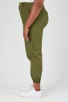 Women's Cargo Joggers in Olive, 0X