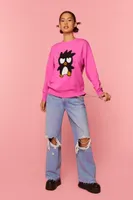 Women's Hello Kitty & Friends Badtz-Maru Sweater in Pink Medium