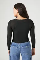 Women's Layered Combo Top in Black Small