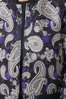 Men Paisley Jacquard Bomber Jacket