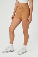 Women's High-Rise Denim Shorts in Camel, 29