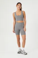 Women's Active Seamless Biker Shorts in Dark Grey Small