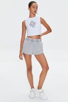 Women's French Terry Dolphin-Hem Shorts in Neutral Grey Medium