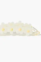 Daisy Snap Hair Clip in White