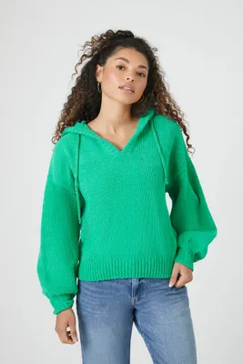 Women's Hooded Drop-Sleeve Sweater