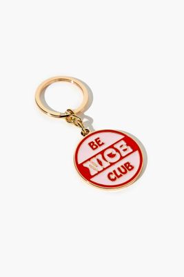 Be Nice Club Keychain in Pink