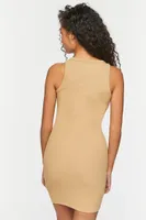 Women's Bodycon Mini Tank Dress in Safari Small