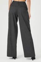 Women's Pinstriped High-Rise Trouser Pants