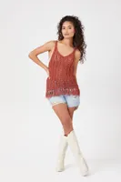 Women's Crochet Tassel Fringe Top