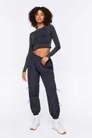 Women's Active Toggle Drawstring Joggers in Black Small