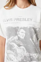 Women's Elvis Presley Graphic T-Shirt in Cream, M/L