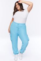 Women's Cargo Joggers in Blue, 0X