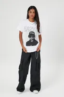 Women's Eazy-E Oversized Graphic T-Shirt in White, Size M/L