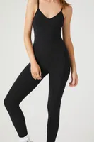 Women's Active V-Neck Cami Jumpsuit in Black Small