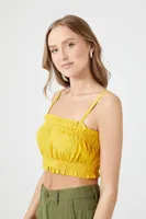 Women's Ruffle Cropped Cami Cornsilk