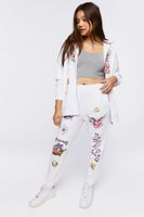 Women's Angelic Graphic Zip-Up Hoodie in White, XS