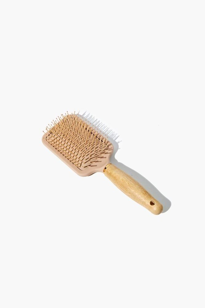 Wooden Ball-Tip Hair Brush in Nude