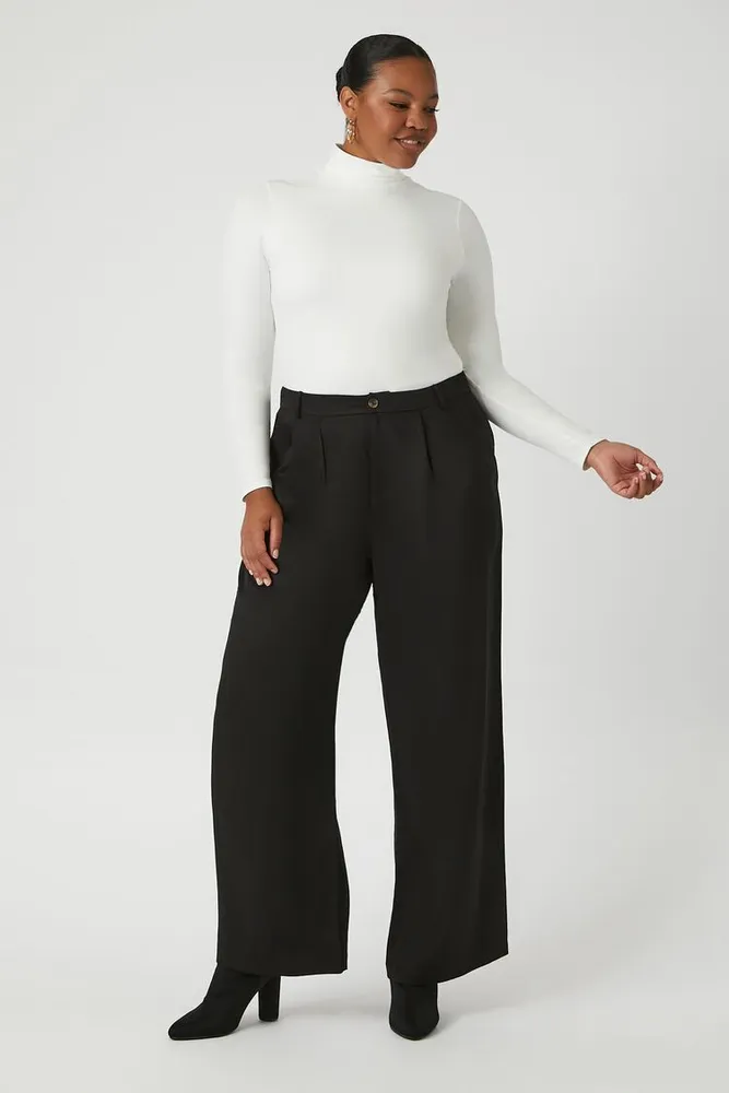 Forever 21 Women's Wide-Leg Trouser Pants 1X