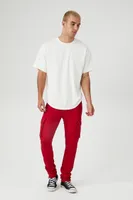 Men Cargo Skinny Jeans in Red, 32