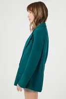 Women's Oversized Double-Breasted Blazer in Emerald Small