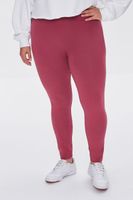 Women's Basic Organically Grown Cotton Leggings in Berry, 0X