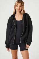 Women's Scuba Knit Zip-Up Hoodie in Black Medium